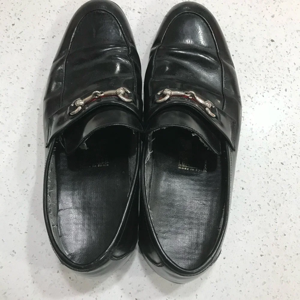Gucci Black Horse-bit Loafers Gucci Size 10.5 VINTAGE  PAIR WITH JEANS